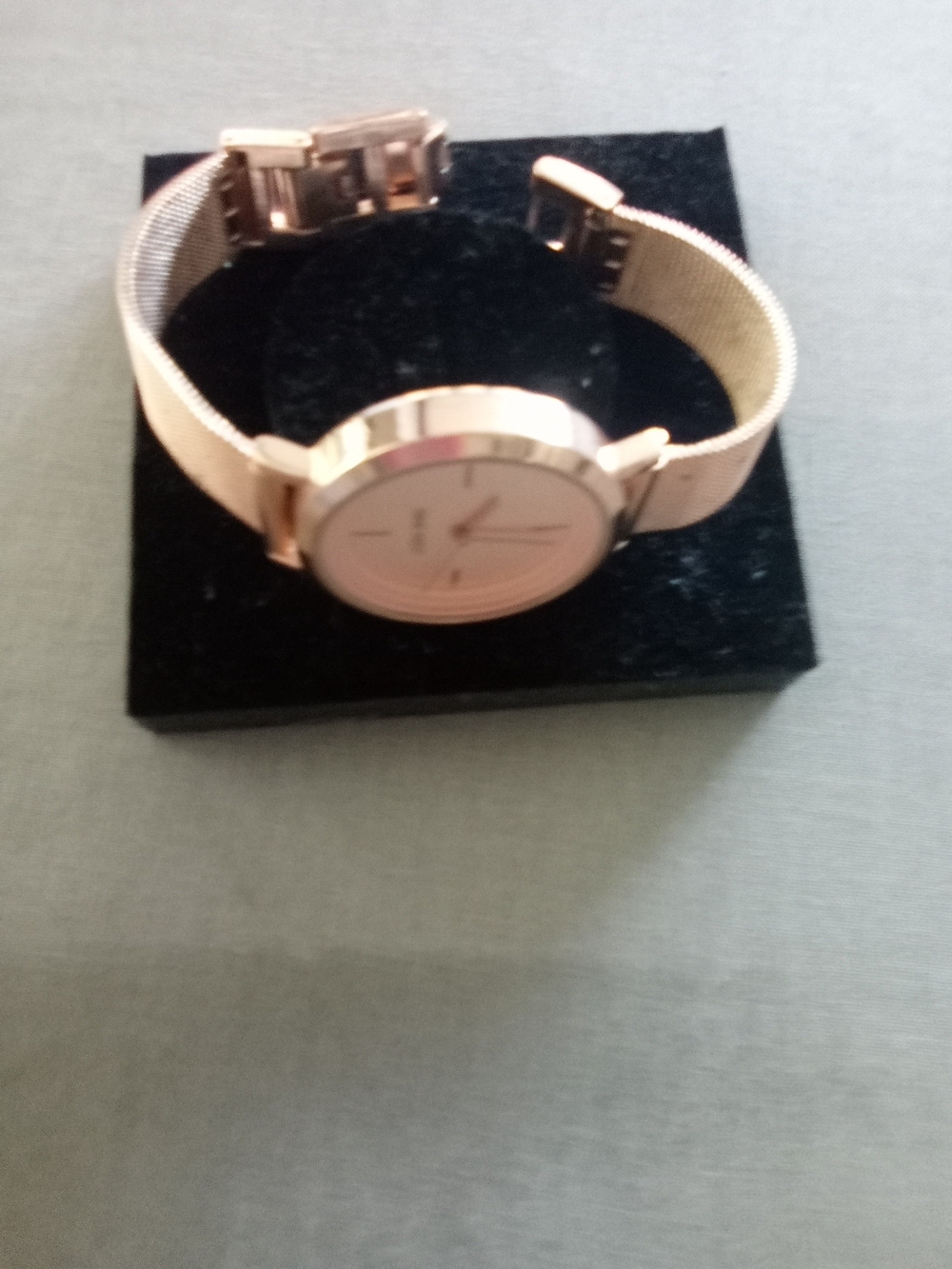 Rose Gold Women's Mesh Band Watch -